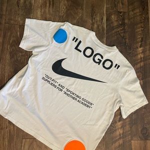 Nikelab x OFF- WHITE Mercurial NRG X Tee in white size large
